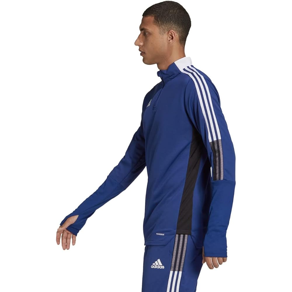 Adidas IZX76 Men's Soccer Jersey Top Tiro Prime Blue Warm Top