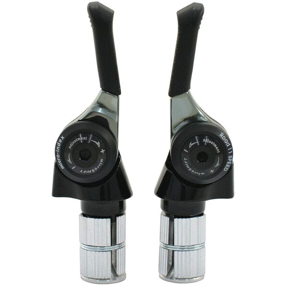 MicroShift BS-A11 TT Bar End Shifters 2 / 3 x 11 Speed For Shimano, MIS2107