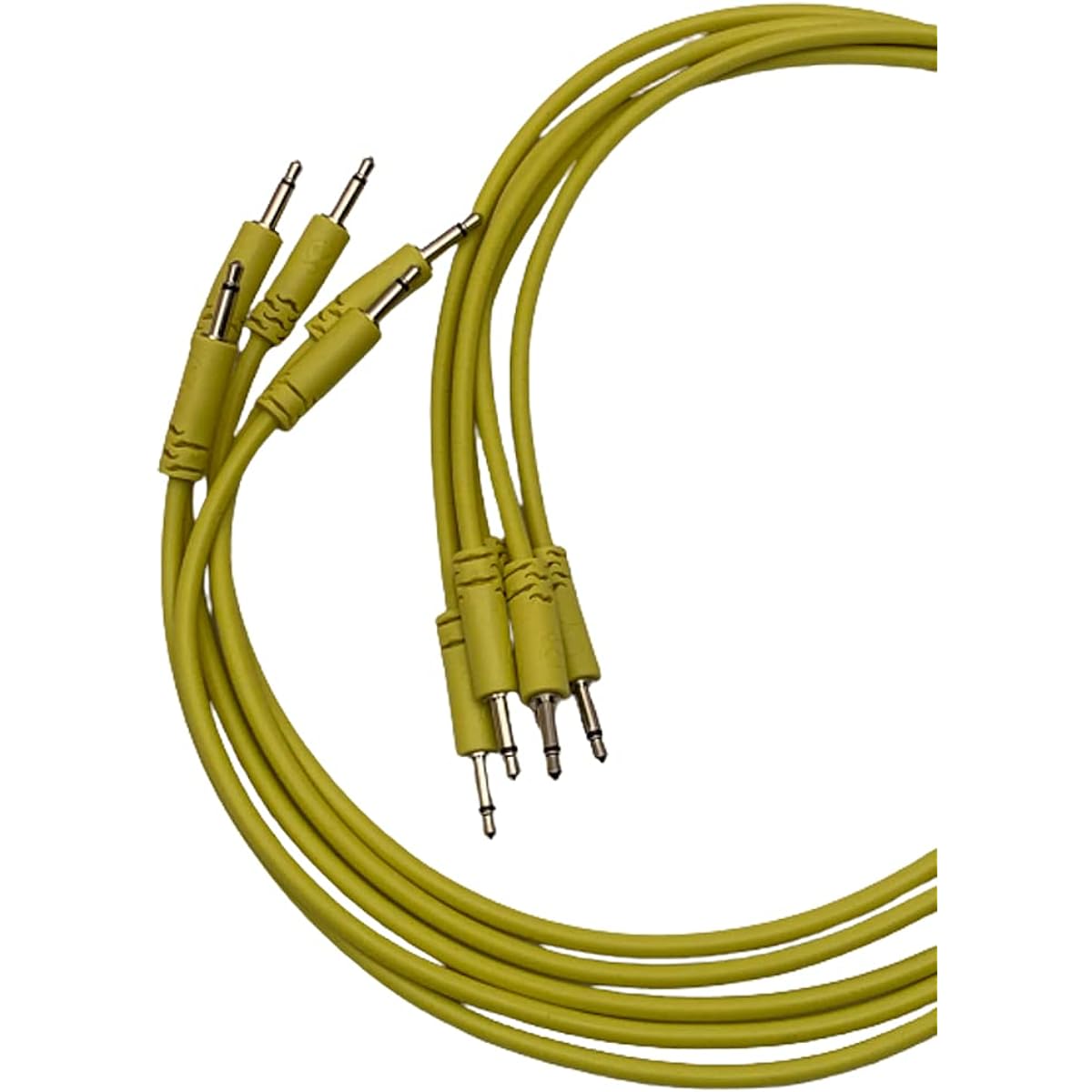Luigis Modular Supply Spaghetti Urarack Patch Cables - Yellow Cables 5 Pack 12 (30cm)
