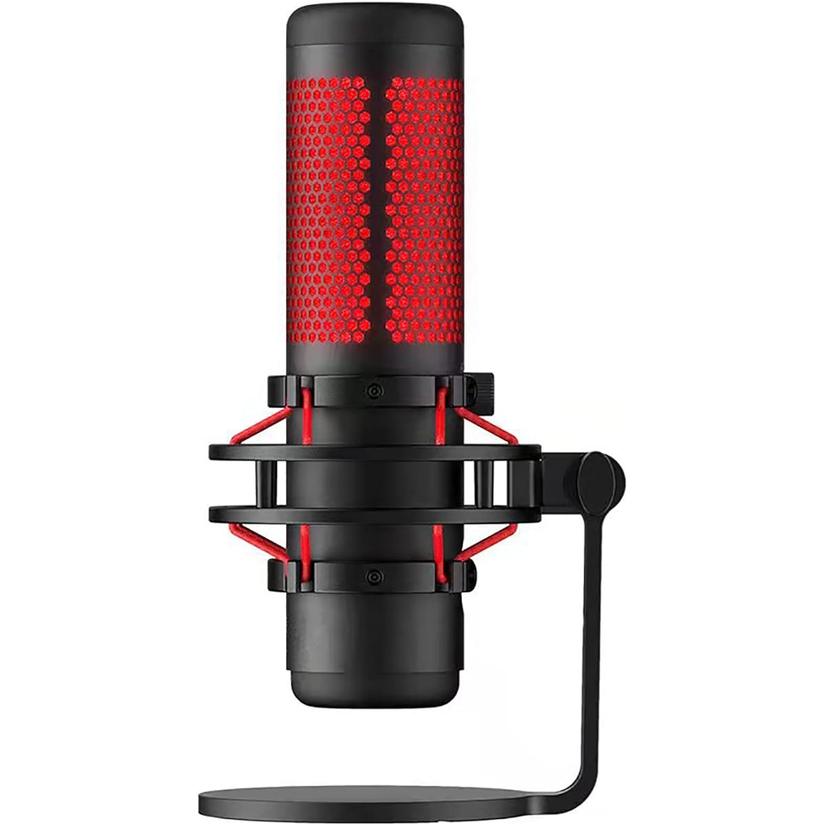 USB Streaming Microphone, 20kHz USB Condenser Microphone with Built-in Pop Filter, Switchable 4 Quadruple Modes with Anti-Vibration Buffer Bearing, for Tiktok, Youtube, Live Streaming