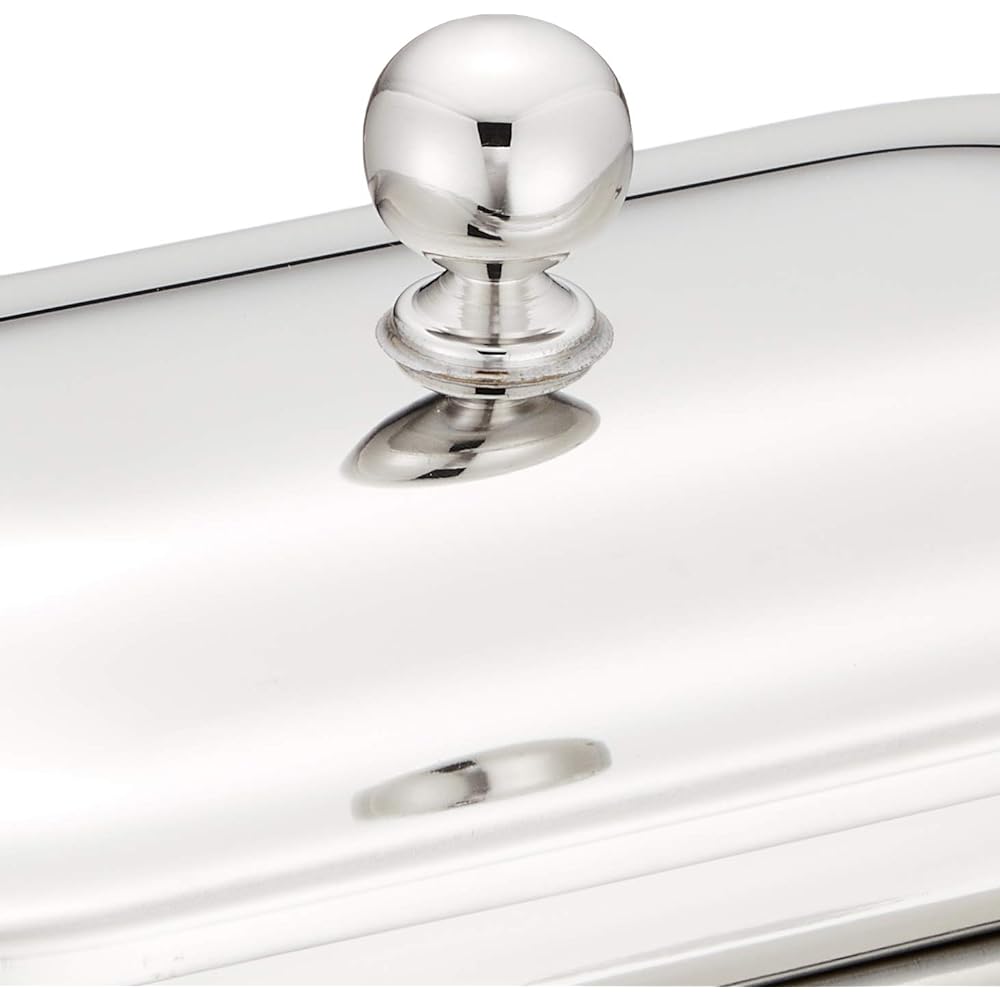 Sanpo Sangyo Serving Cutlery Silver 17.5 x 9 x H7cm Royal Butter Dish Oval Type 03101120