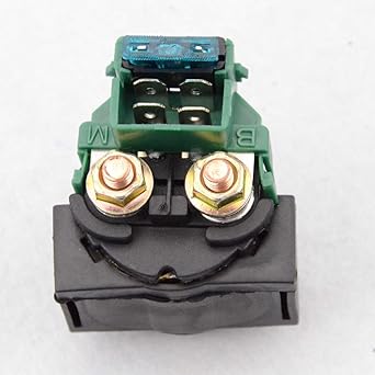 GOOFIT Starter Relay Solenoid with Fuse Replacement for Helix CN250 Elite CH250 Suzuki Kawasaki Baja 250 ATV Go Kart Scooter