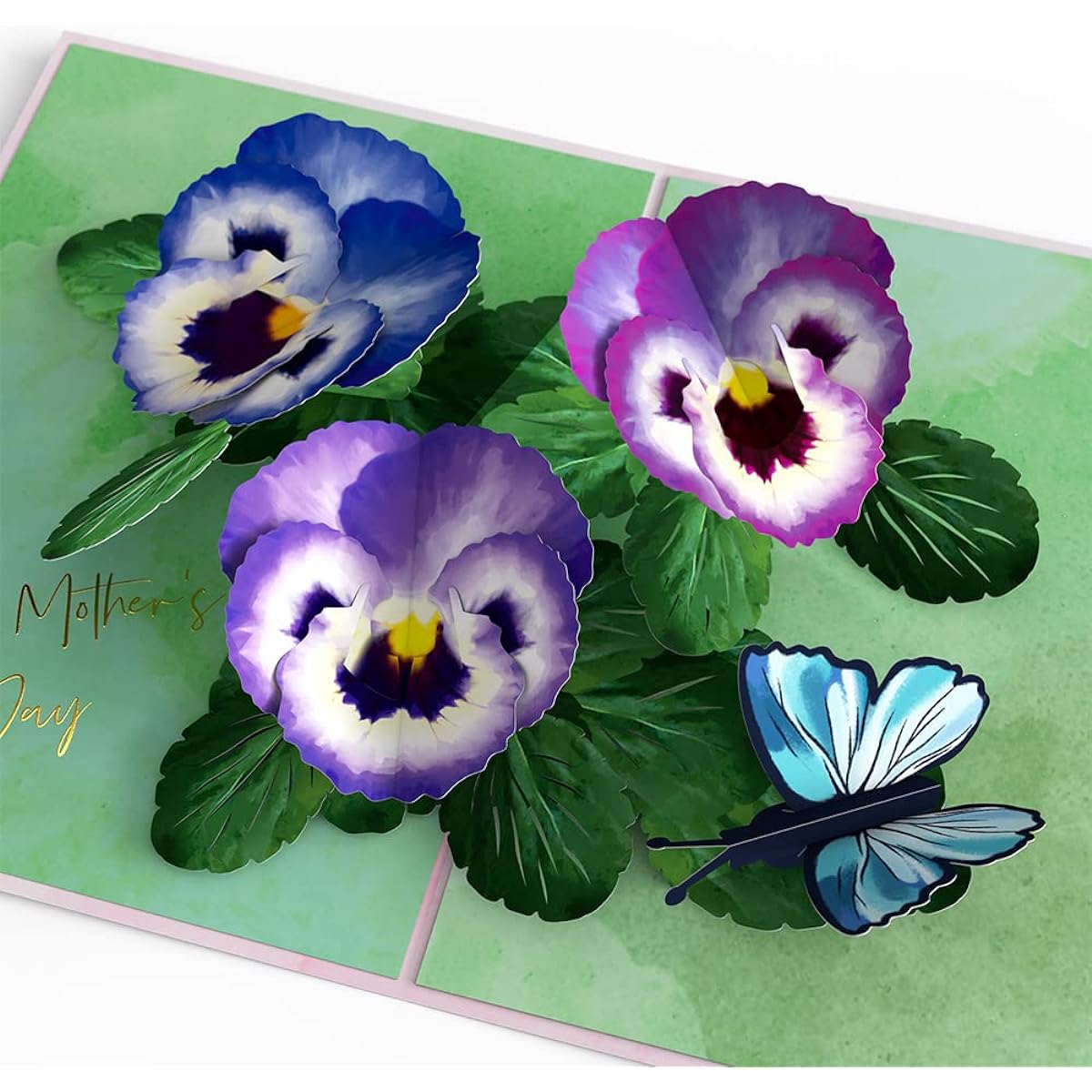 Lovepop Mother's Day Pansy Pop Up Card 5 X 7