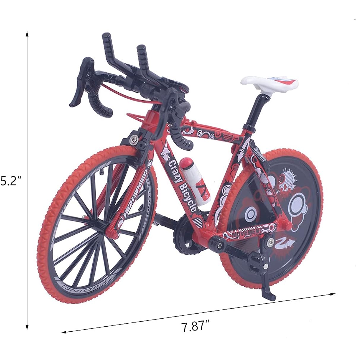 Ailejia Mini Bike Ornament Toy Doodle Finger Bicycle Mountain Cake Topper Dirt Bike Party Decoration BMX Mountain Bike Party Toy for Home Decoration, Collection (Red)