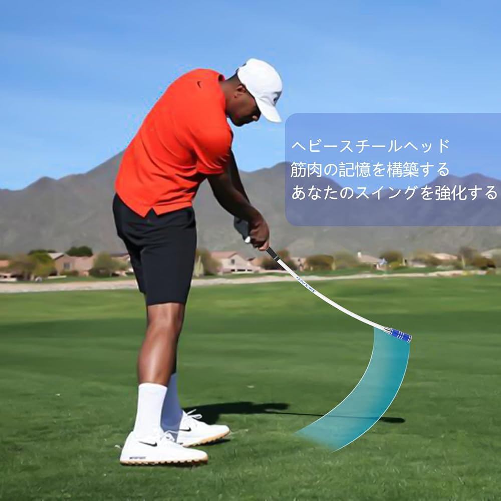 MAZEL Golf Swing Practice Device, One Speed Practice Equipment, Swing Trainer, Golf Aid, Posture Correction, Swing Correction Device, Warm-up Stick