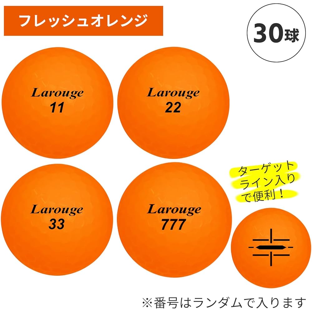 Manufacturer Direct Golf Shop Larouge M1 MATTE LONG DISTANCE Original Colored Balls 30 Balls (10 Balls x 3 Packs) Bundle Set 4 Colors Available
