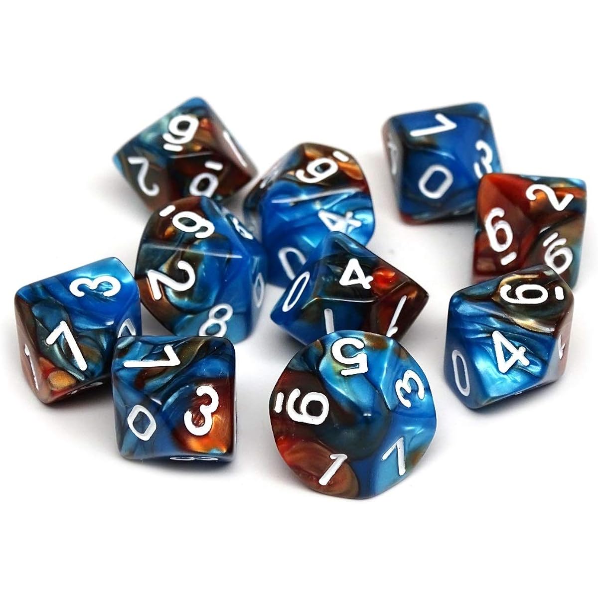 d10 Cobalt and Copper Granite w/White (10)