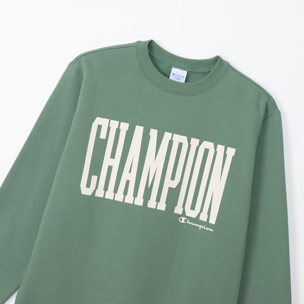 [Champion] Sweatshirt, Long Sleeve, Round Neck, Brushed Lining, Graphic Logo Print, Crew Neck Sweatshirt, Basic C3-Z016 Men's