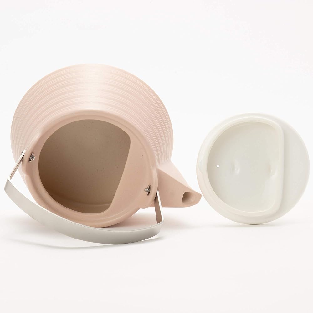 TAMAKI Earthenware Kettle Pink Diameter 23.5 x Depth 19.7 x Height 14.5cm 2L IH/Open Fire/Oven compatible THE62-840