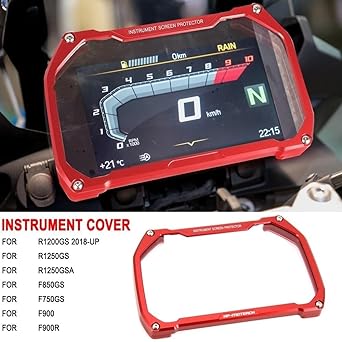 Motorcycle Instrument Frame Motorcycle Meter Frame Cover Screen Protector Cover Protection Parts B&MW R1200GS R1250GS R1250GSA F850GS F750GS F900 F900R (Color : Red2)