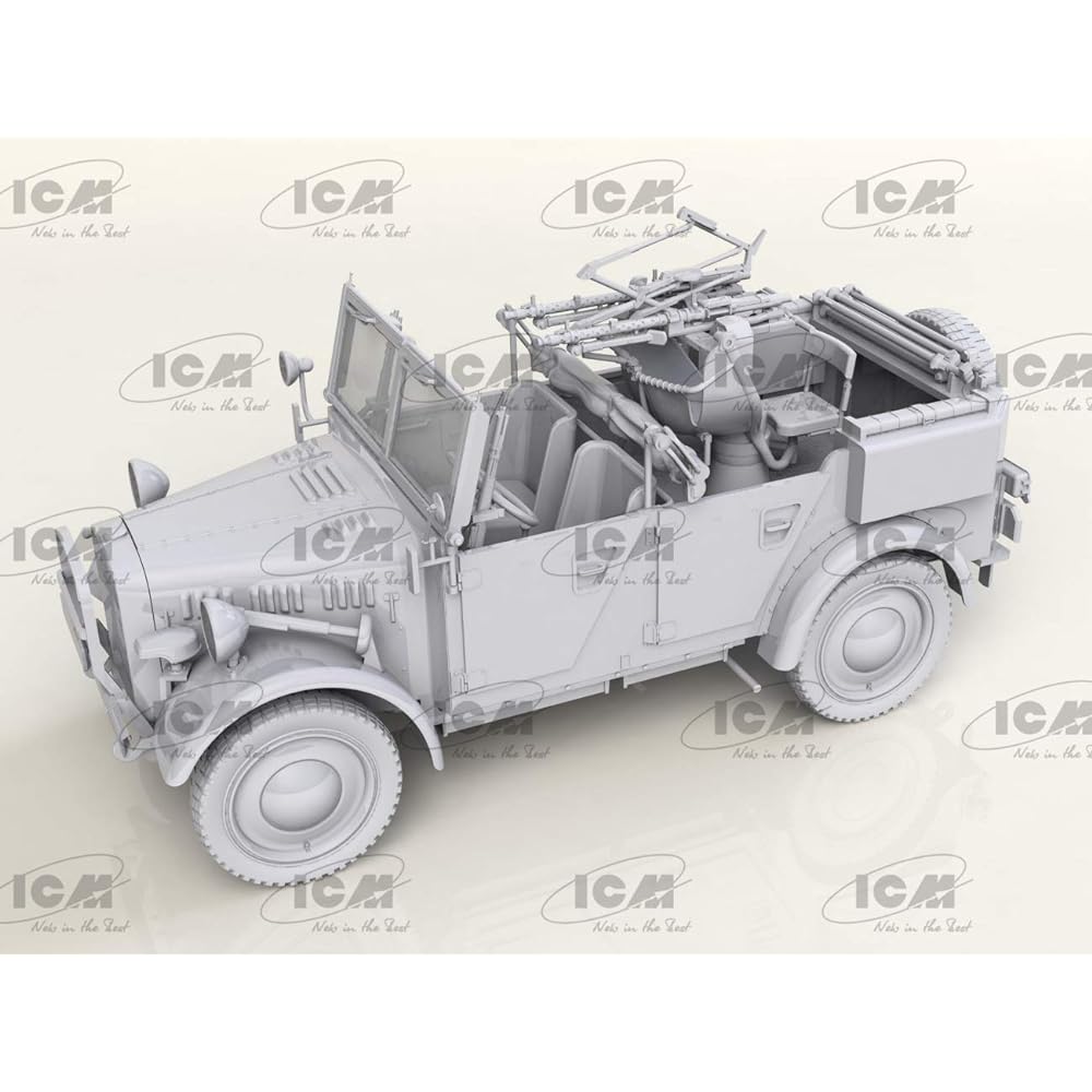 ICM ICM 1/35 German army le.Einheitz-Pkw Kfz.4 light four-wheel drive anti-aircraft vehicle plastic model 35584