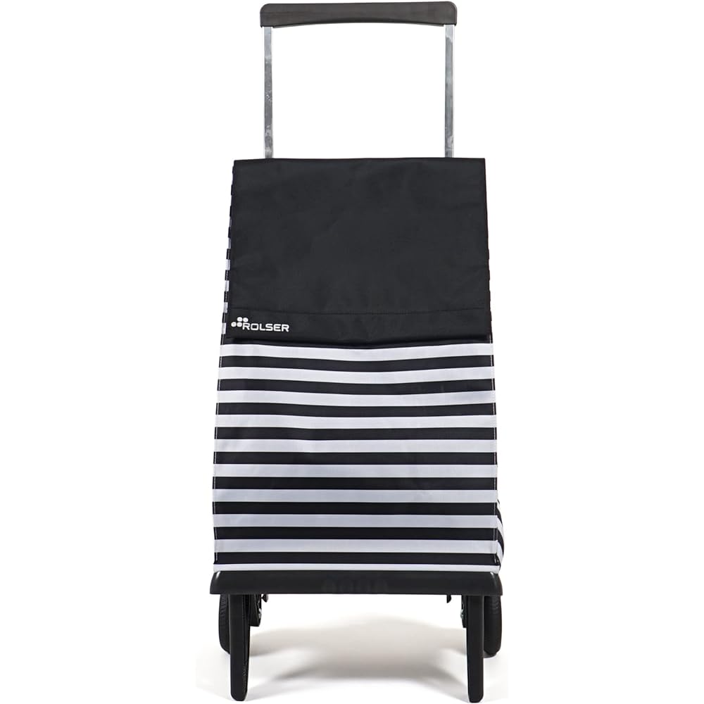 Rolser Folding Shopping Cart Pregamatic Marina Black 40L RS-102PL Large Capacity Compact Quiet Lightweight Smooth Levels Made in Spain