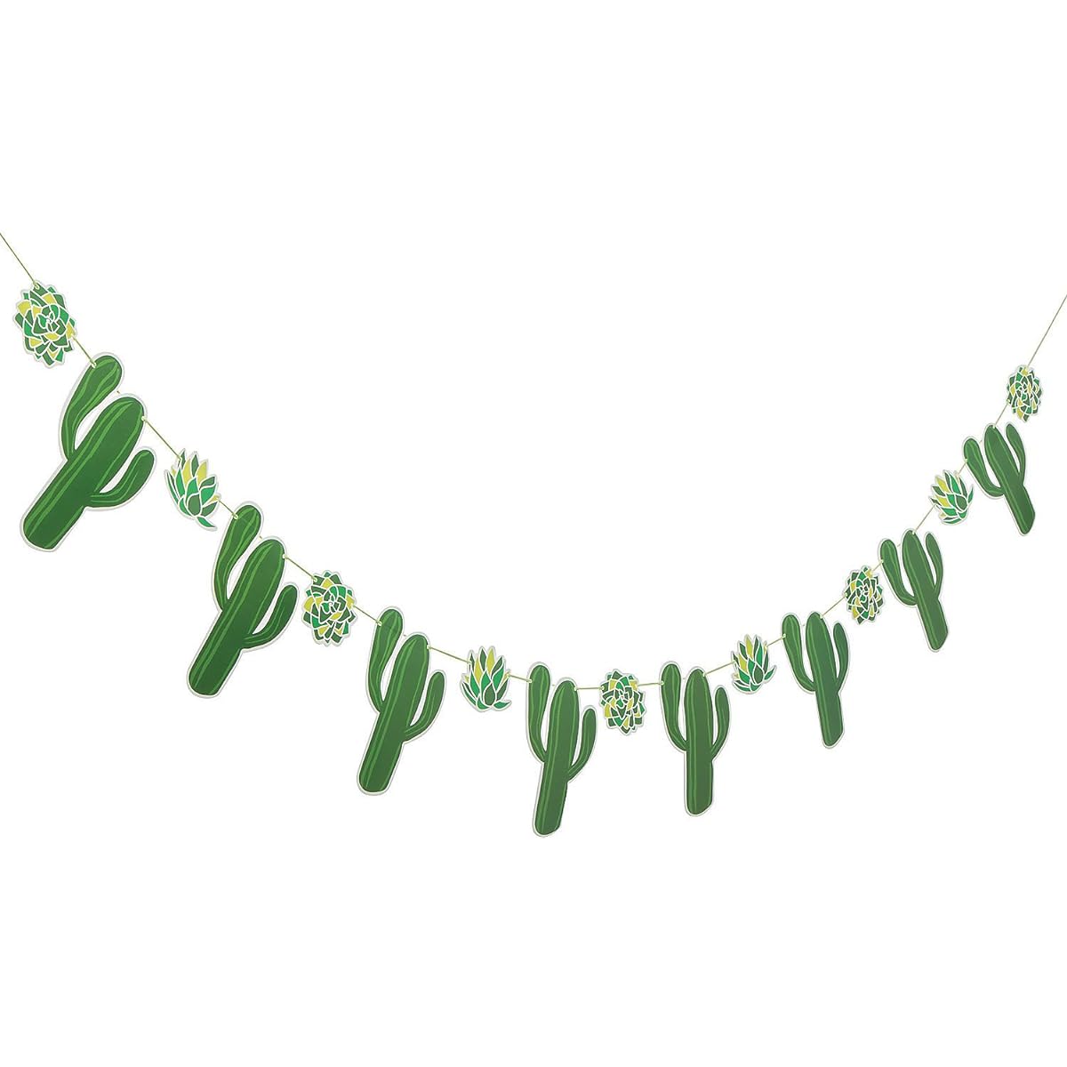 Cactus Party Garland 7ft Length Fiesta Cinco de Mayo Hanging Party Decor