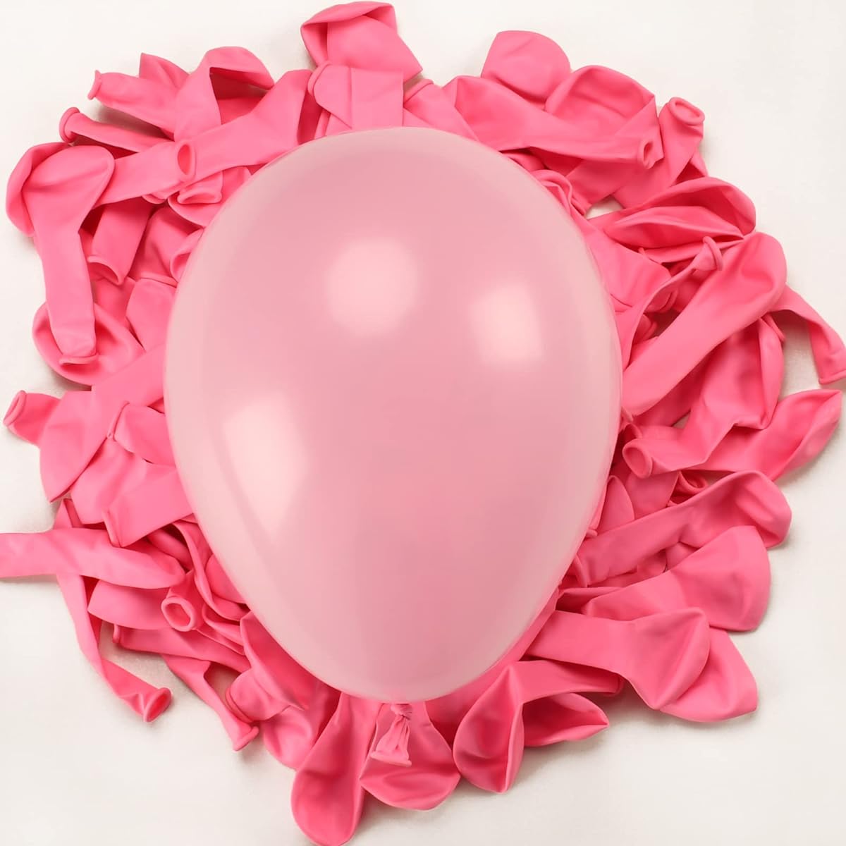 WEIKA 5" Matte Pink Balloons, 200pcs Mini Latex Balloons for Birthday Wedding Engagement Bridal Bachelorette Baby Shower Graduation Carnival Party Decorations Supplies