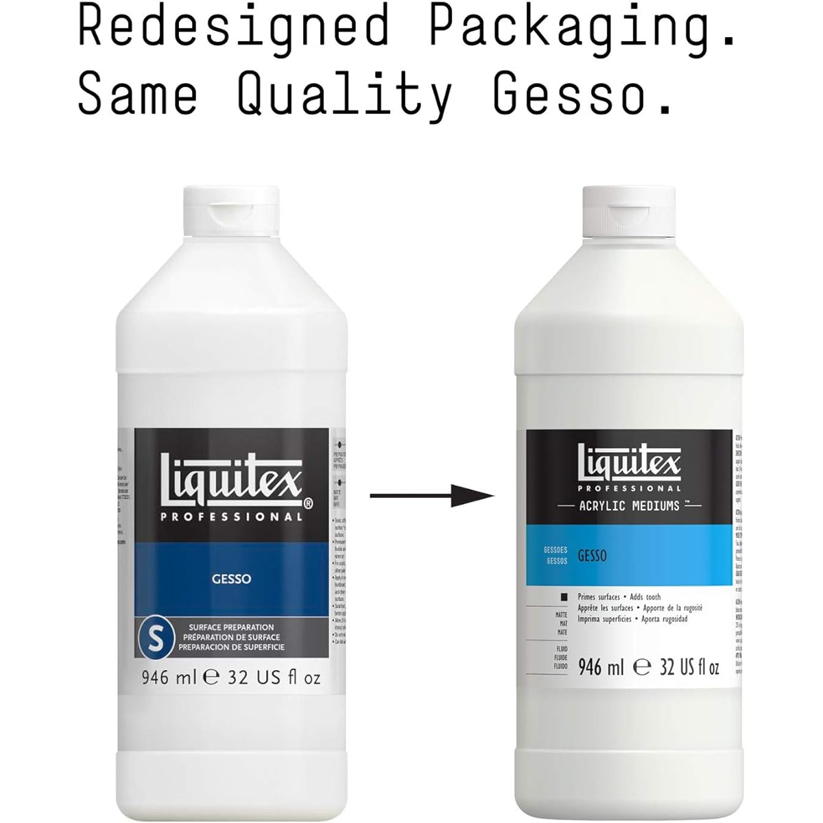 Liquitex Acrylic Gesso Surface Prep-White 32oz (parallel input product)