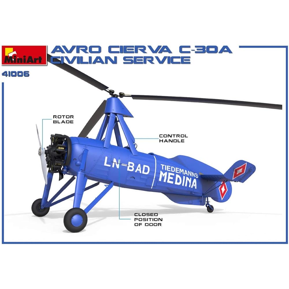 Miniart 1/35 Avro Sherva C.30 Civil Aircraft Plastic Model MA41006