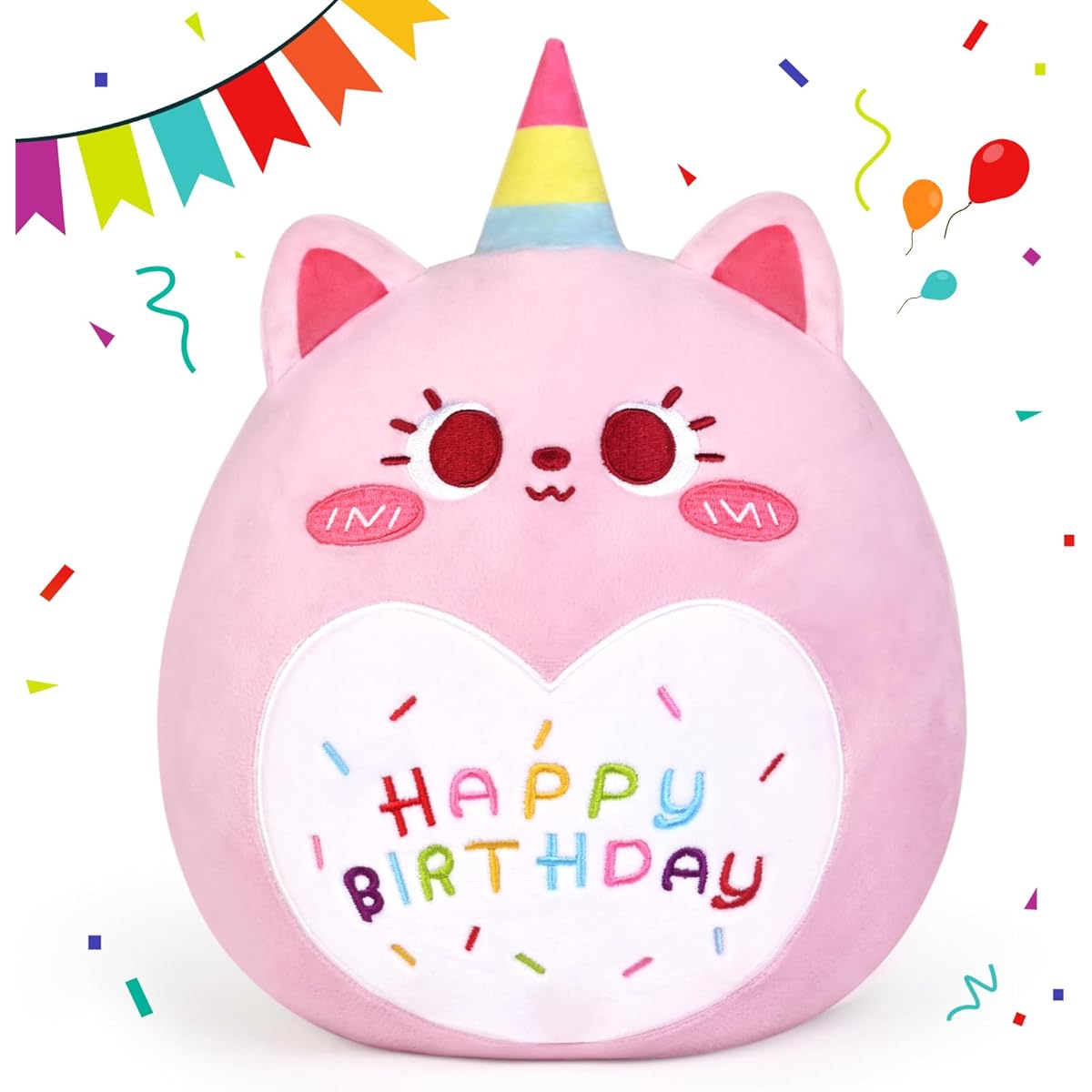 Cat Plush Toy Huggable Birthday Cat Plush Toy Soft Kitty Stuffed Animal Pillow Cartoon Cat Plush Doll Kids Birthday 001