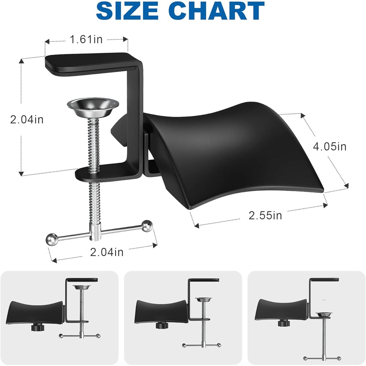 Tandler Headphone Hook Holder for Headsets Hanger Mount Headphone Stand Adjustable Under Desk Design Arched Support Fits Earphones Perfectly without Pressing B-Black