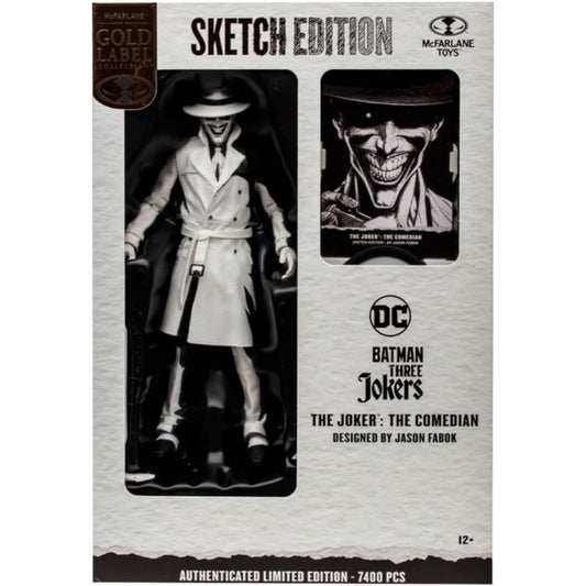McFarlane Toys DC Multiverse Joker Designed by Jason Fabok Sketch Edition Gold Label 7" Action Figure with Ultra Articulation Exclusive Designer Box Collector Art Card