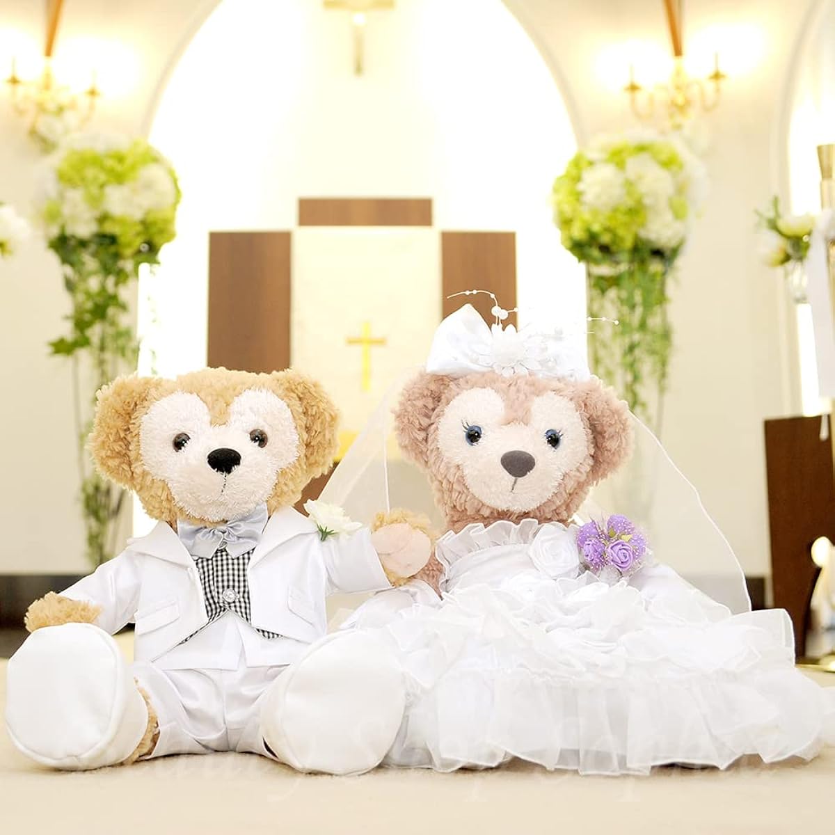 [gaia80] [Stuffed Toy Included] Duffy & Shellie May Plush Toy S Size Wedding Costume Special Set Wedding Welcome Bear [Original Handmade Costume]