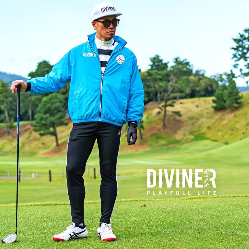 [DIVINER GOLF] Back Mesh Stand Jacket Men's Golf Wear Light Outerwear Nylon Jacket Casual Stylish Sporty Light Color