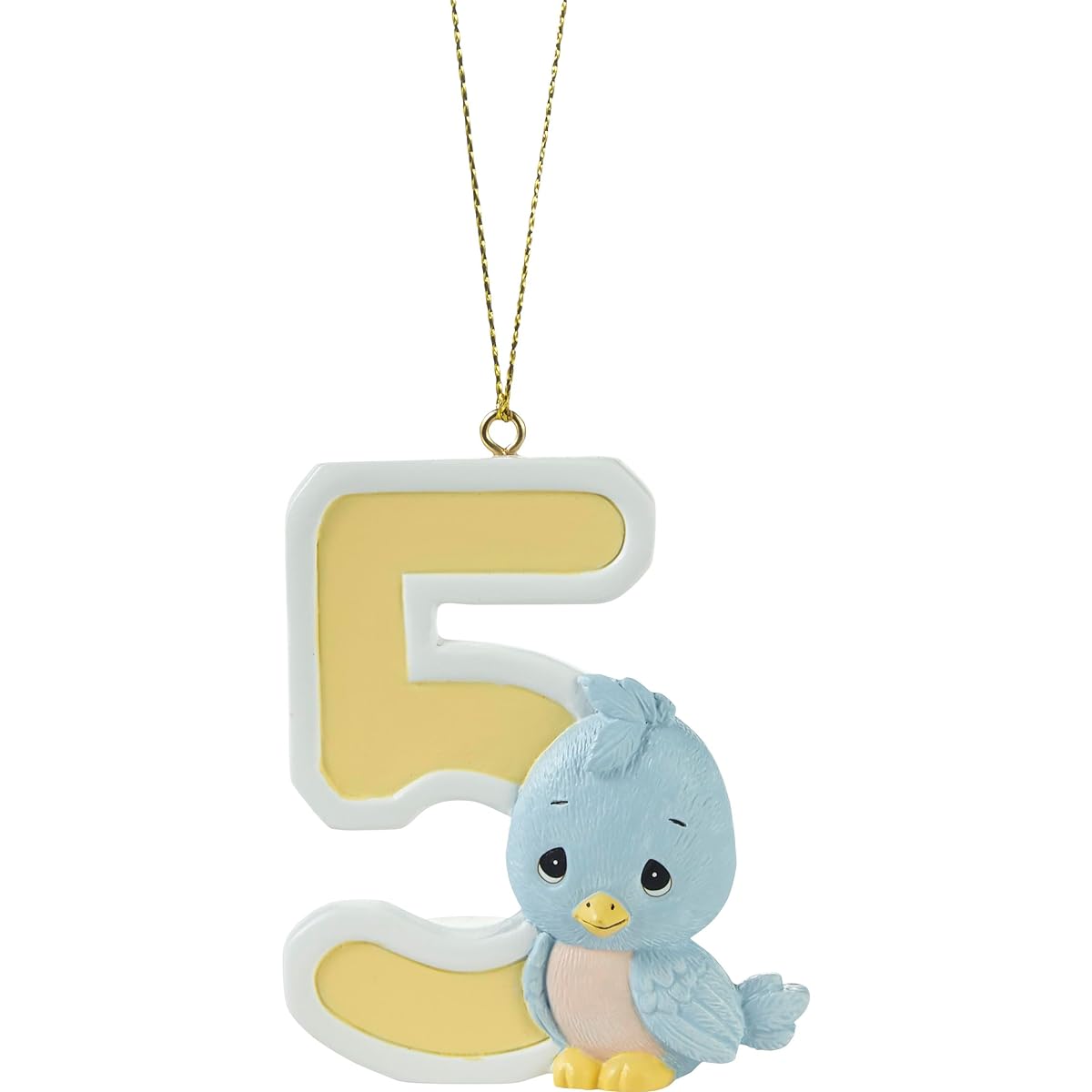 Precious Moments Ornaments - This Year You're Five Resin Ornaments, Christmas Tree Decorations, Holiday Gifts, Hand Painted
