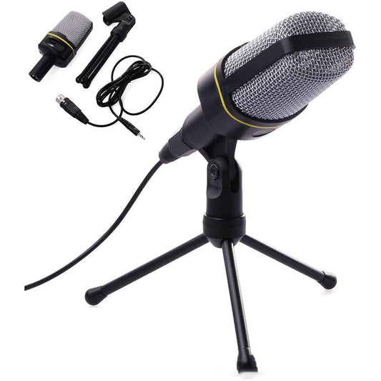Aokicase USB Microphone + Arm Handheld Condenser Microphone for Online Classes YouTube/Tiktok/Inst/Mac/PS4/PS5 Microphone Stand Adjustable Microphone Stand 5/8" to 3/8" Metal Screw Adapter (Black) SF-920