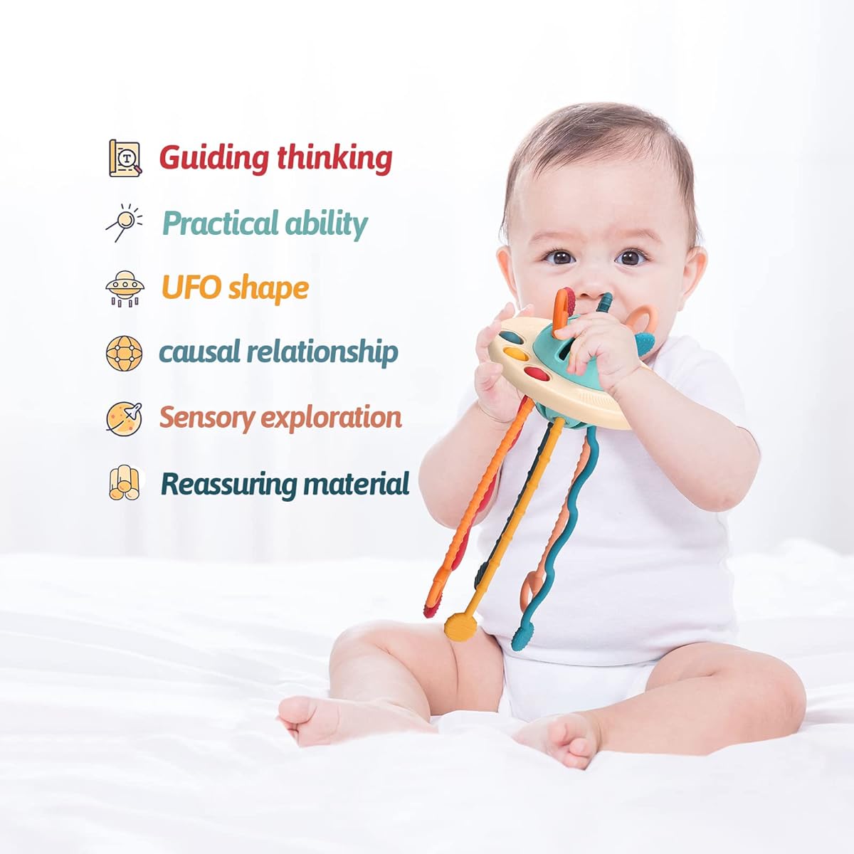 Soft Silicone Pull String Interactive Toy