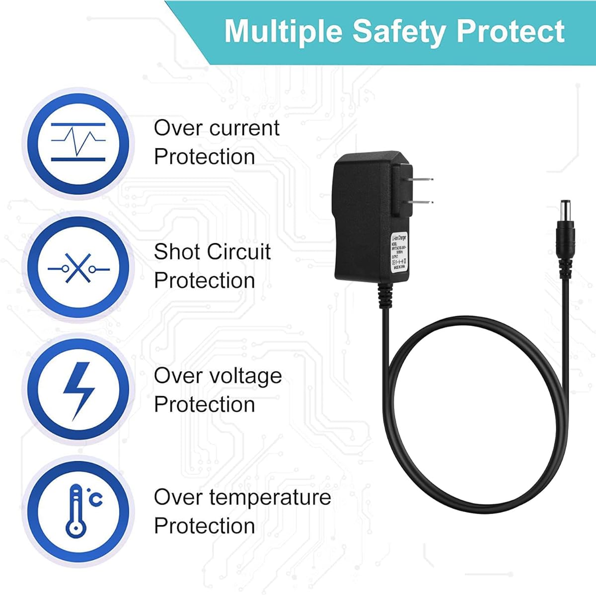 Electric Toy Car Charger 12V Kids Ride on Car Charger Power Adapter TOBBI, Best Choice, Lil' Rider, Kid Trax, Costzon, Kidzone Bumper Car Truck Motorcycle Battery Charger (12V)