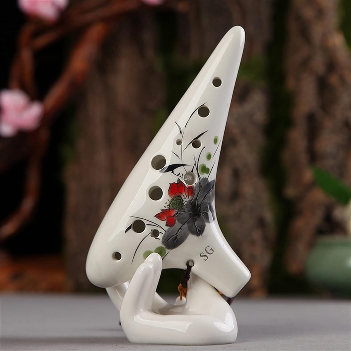 Professional 12 Hole Treble G Tune Ceramic Ocarina Playing Type Hand-painted Student Adult Ocarina Musical Instrument Ocarina Instrument (1)