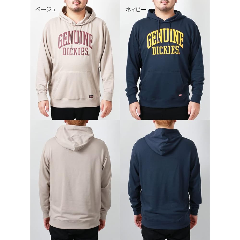 [Genuine Dickies] Men's Hoodie, Large Size Sweatshirt, Fleece, Logo LL-5L Print Sweatshirt, Pull Parka