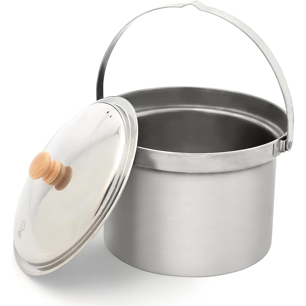 Whole Earth Outdoor Camping Cooking Set Stainless Steel Cookware OMOTENASHI COKKING SET WE2KDJ18 Silver One Size