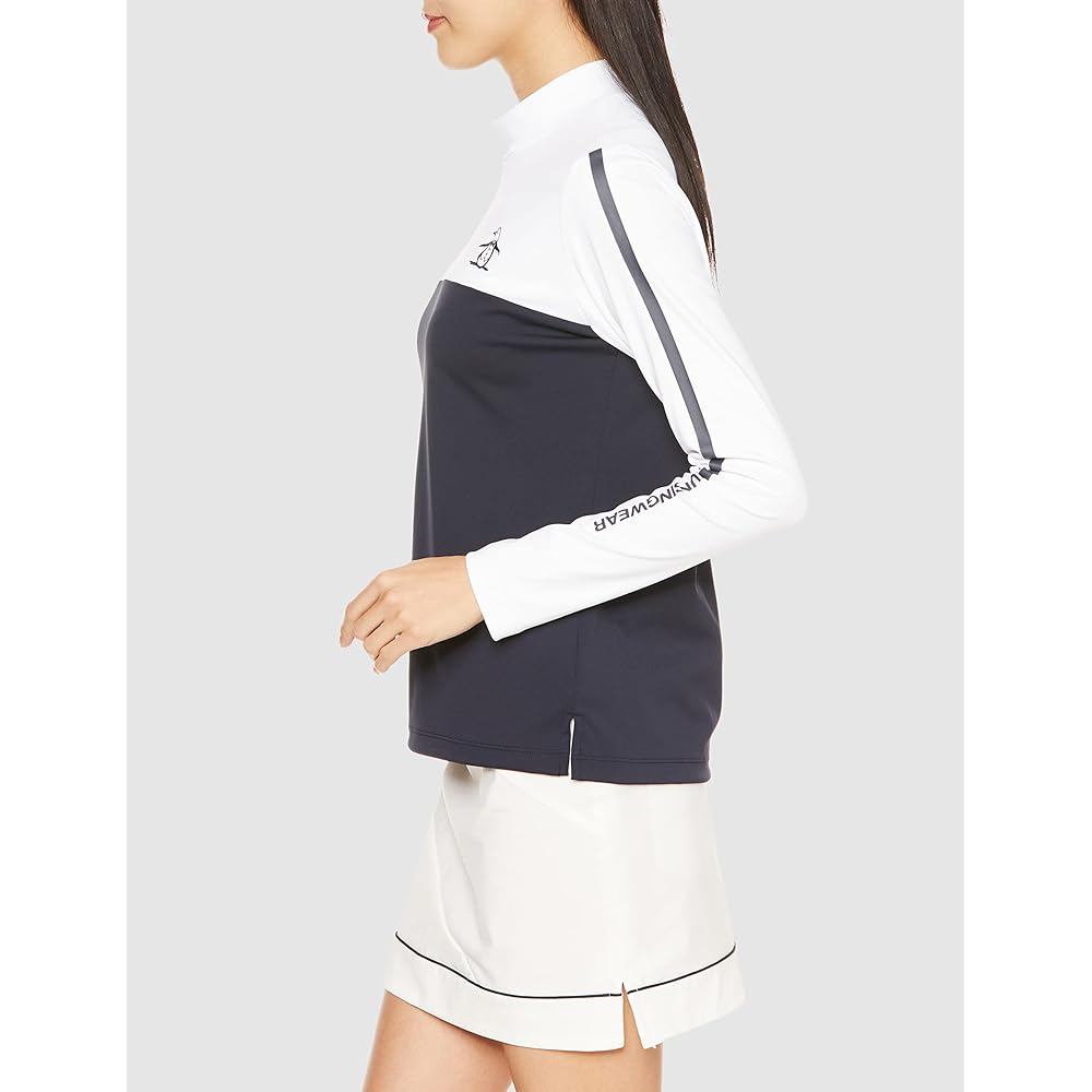 [Munsingwear] Long Sleeve Shirt, Transparent, Sweat Absorbent, Quick Drying, UPF50+ Mock Neck, Golf, MGWVJB03 Women's