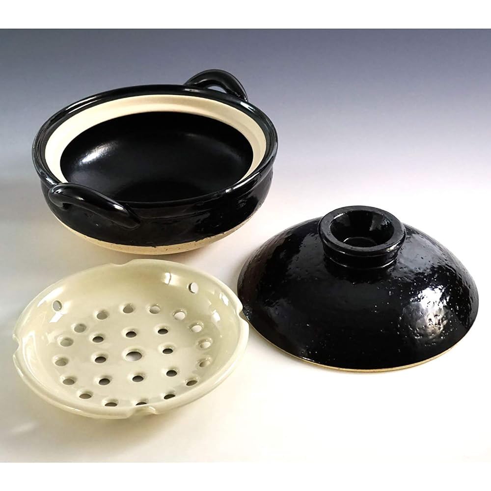 Hasenen Healthy Steam Pot Black Medium (For Open Fire Only) Open Fire Compatible NZW-22