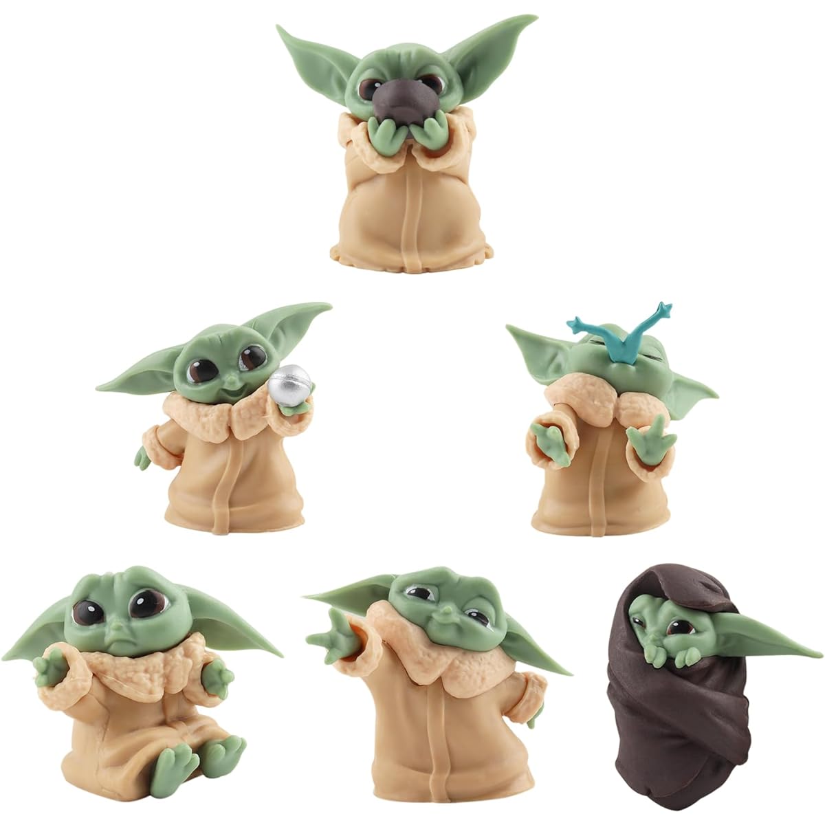 PAZATAO Baby Yoda Gift Baby Yoda Action Figure 2.2 Inch Baby Yoda Doll Baby Yoda Toy Kids Souvenir Desk Decoration for Adults (6 Pack)