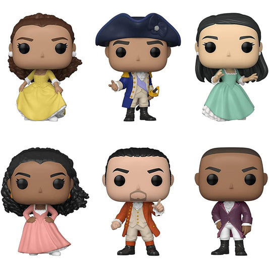 Funko POP! Hamilton Set of 6: Alexander Hamilton, Aaron Burr, Angelica, Eliza Washington, Peggy
