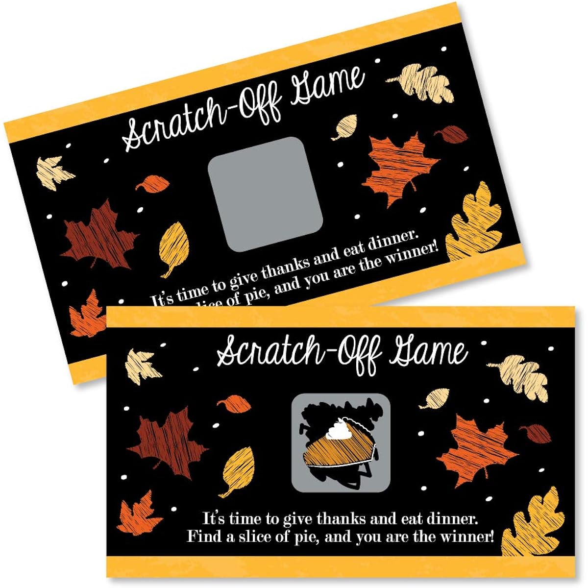 Big Dot of Happiness Give Thanks - Thanksgiving Party Game Scratch Off Cards - 22 Count