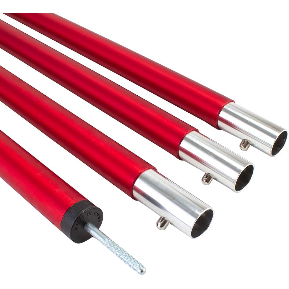 [Robens] Robens Tent Pole 240cm Aluminum Height Adjustable Tarp Press Pole 690095 Red Tent Accessories Tarp Press Pole Camping Outdoor [Parallel Import]
