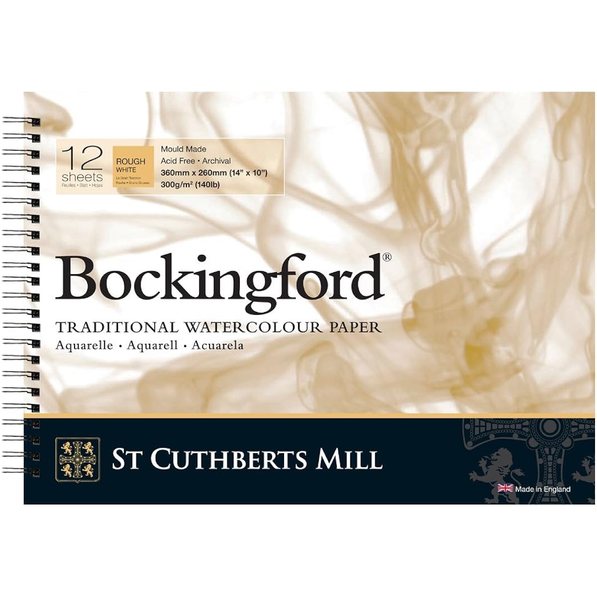 Bockingford 300gsm Spiral Pad 14" x 10" (360 x 260mm) Rough