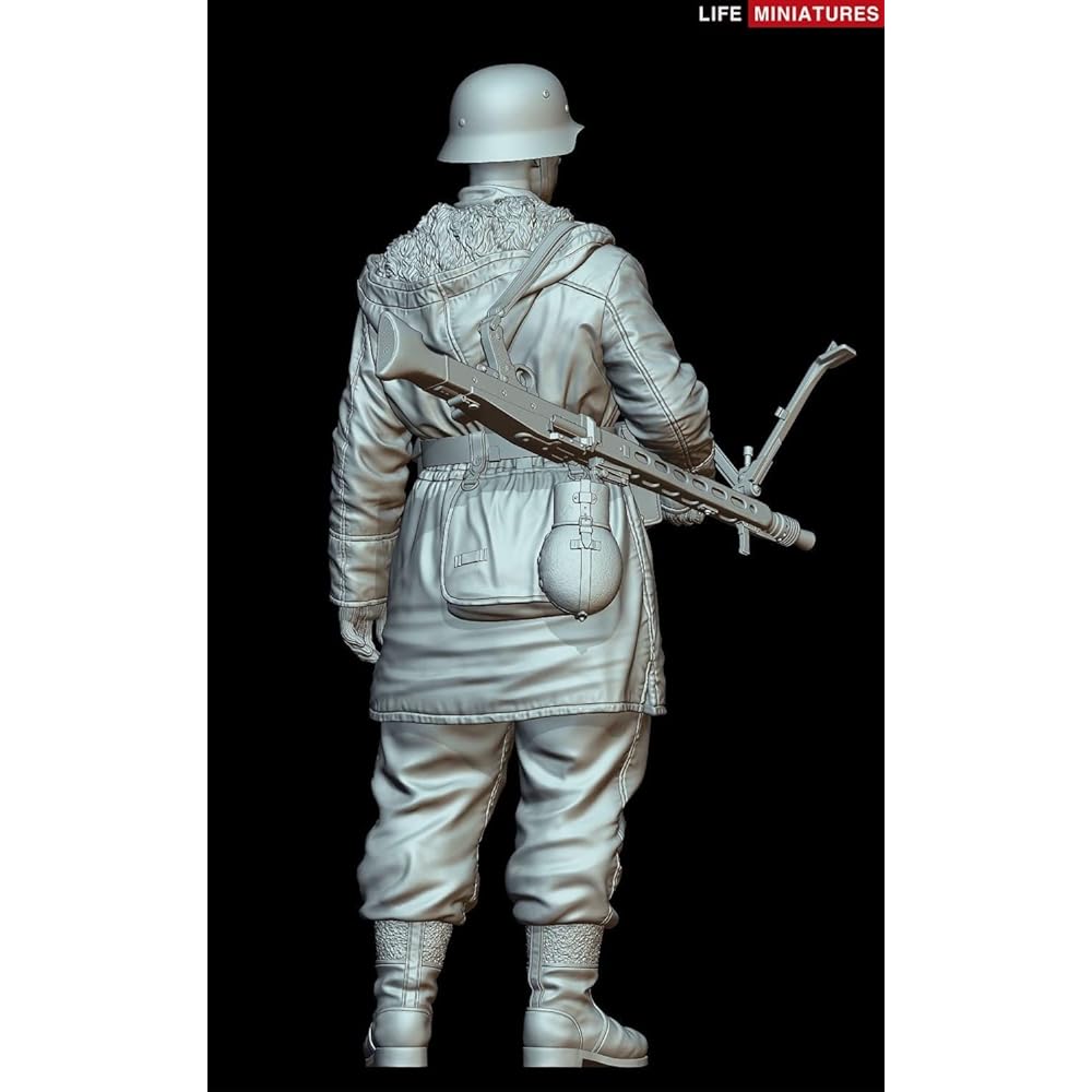 Life Miniature 1/16 World War II German Waffen-SS MG42 Gunner Eastern Front 1943 Resin Kit LM-16006 Molding Color