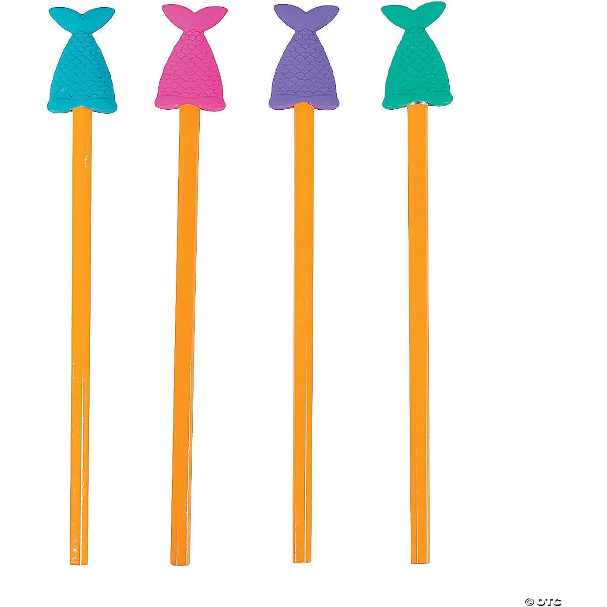Mermaid Tail Eraser Pencil Topper Birthday Party Favors Classroom Stationery Handout 24 Pieces
