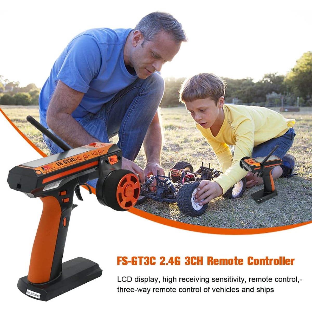 FlySky GT-3C 2.4GHz Radio Controller, Titanium by Flysky