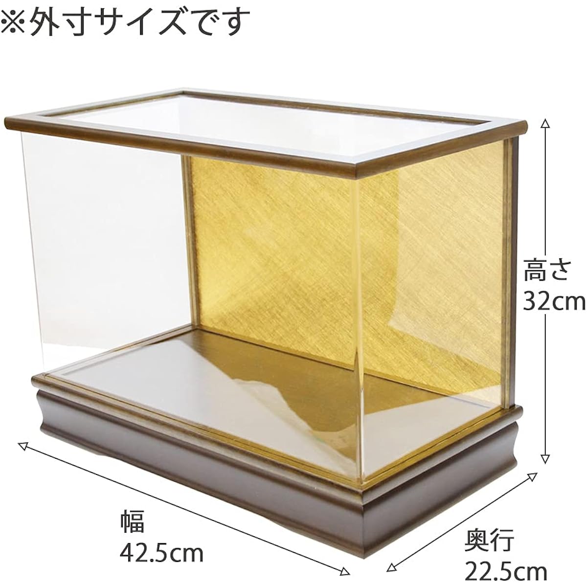 Acrylic doll case, wooden case, Hina doll case, May doll case, Japanese-made, Kabuse doll case 214-1, width approx. 39.5cm x depth 19.5cm x height 24.5cm, internal measurements, Jinya