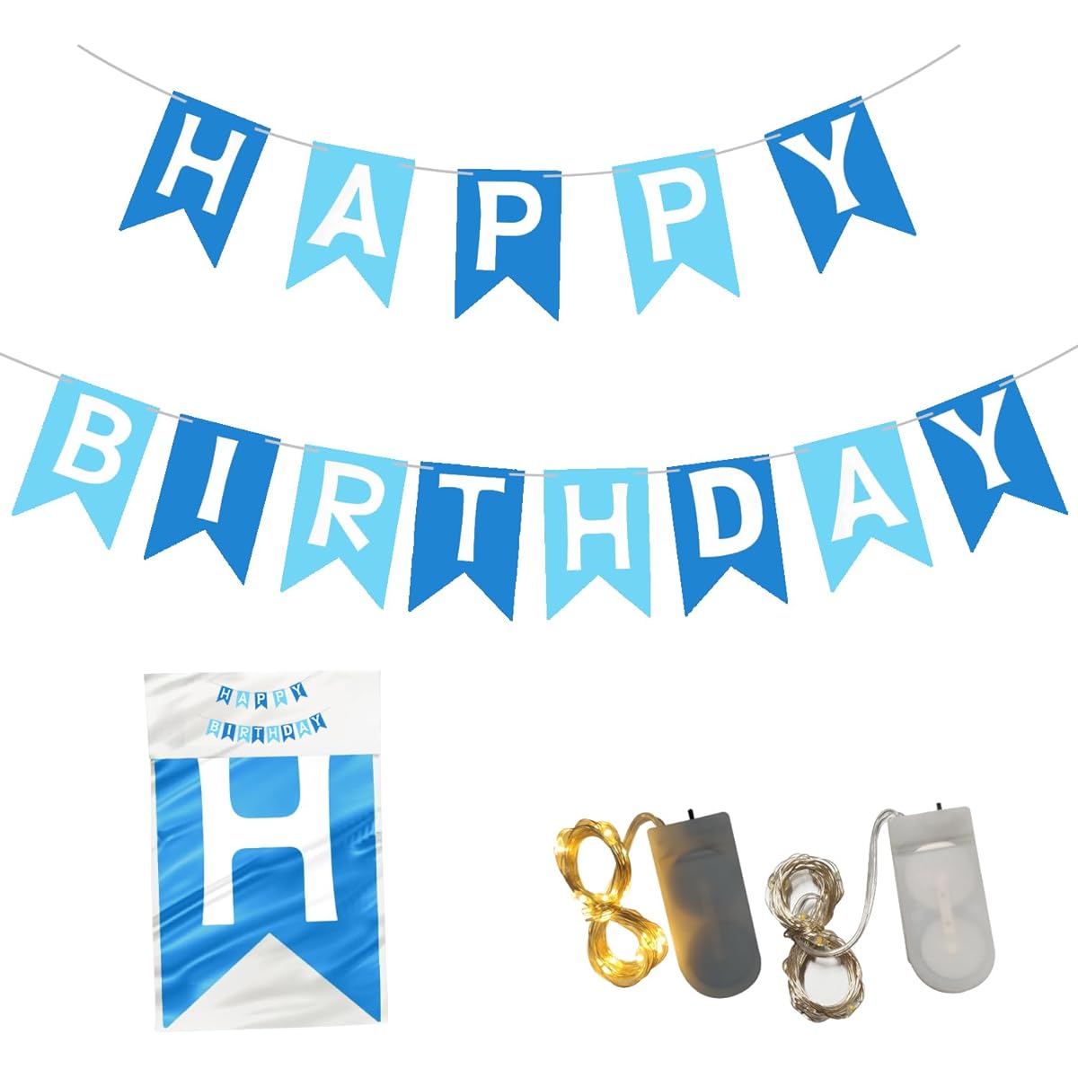 Blue Baby Shower Banner Welcome Baby Decorations Baby Shower Decor for Boys Welcome Sign Paper Pennants for Girls Gender Neutral