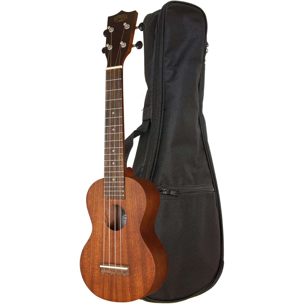 [KIWAYA] Soprano long neck ukulele KSU-1L with soft case (mahogany plywood for beginners)