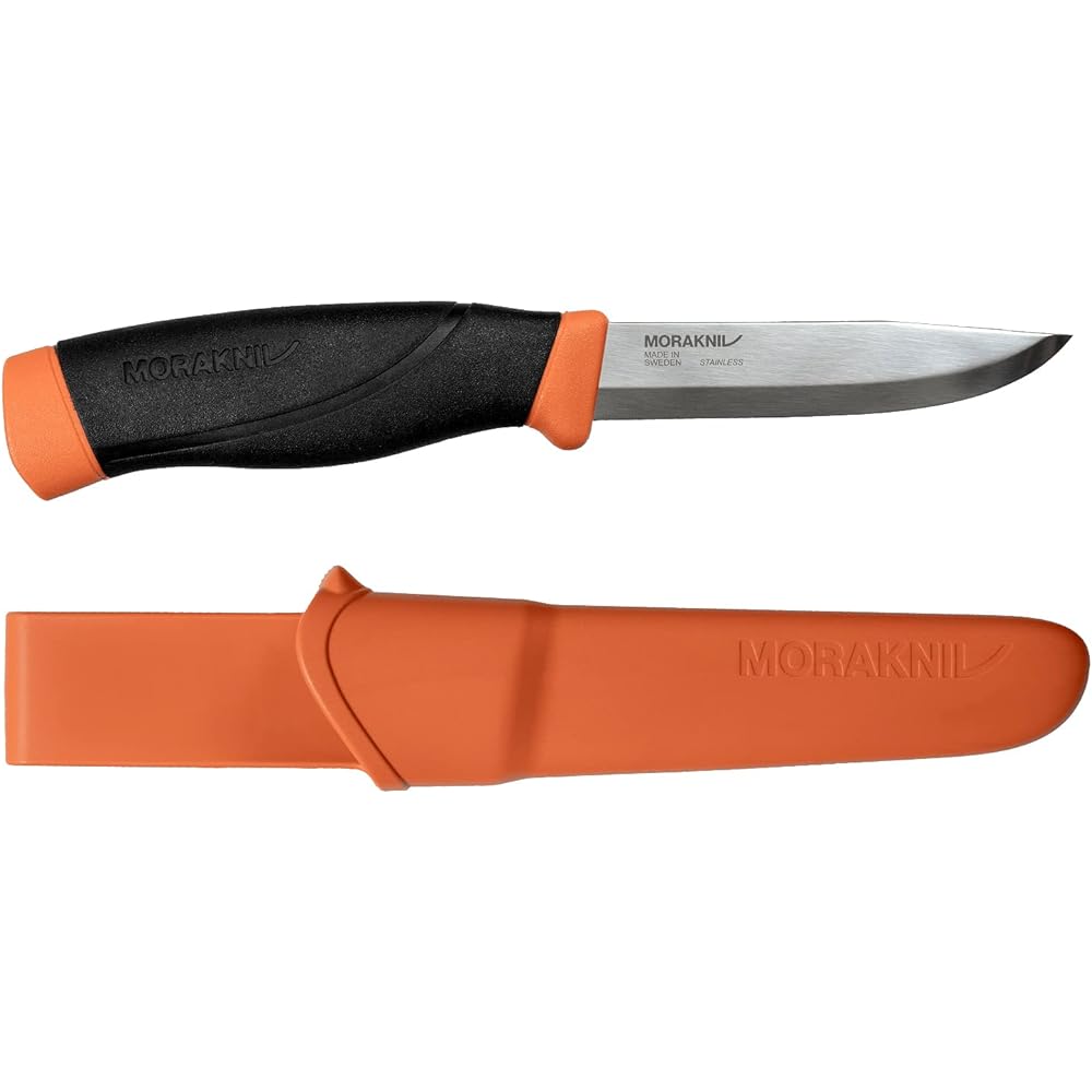 Morakniv Companion Heavy Duty Stainless Steel Blade Thickness 3.2mm Outdoor Knife Camping Knife (Burnt Orange)
