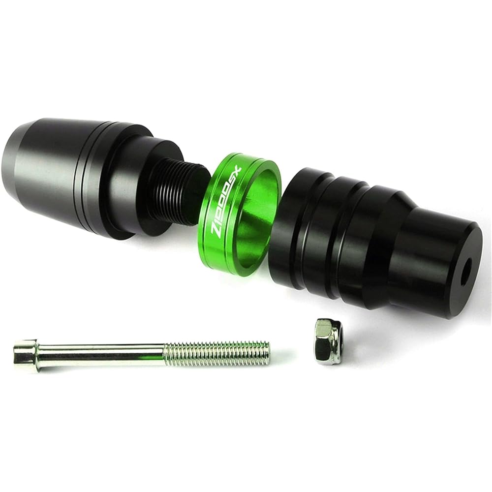 DEMUR Z1000SX One Piece Motorcycle Fall Protection Exhaust Slider Crash Pad Fit for Kawasaki Z1000 SX 2007-2020 2019. Swingarm Slider Spool (Size : Green)