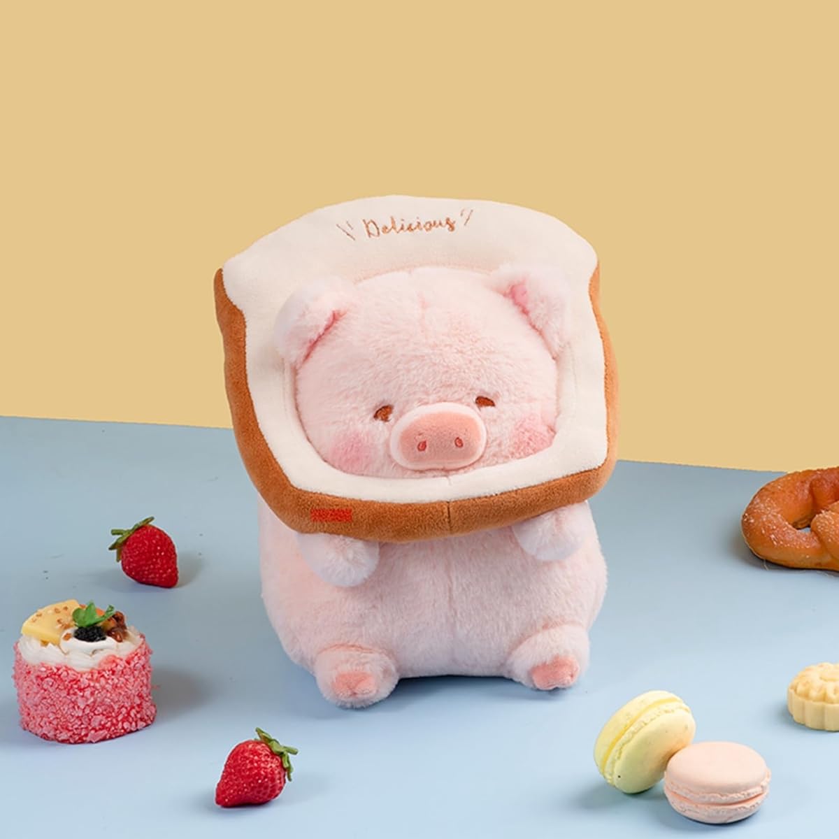Stuffed animal, stuffed toy, hug pillow, sleeping together, cute, cute, cute, soft, bread, fluffy, soft, sleepy, healing goods, birthday, Christmas, bed, baby, girl, 20cm