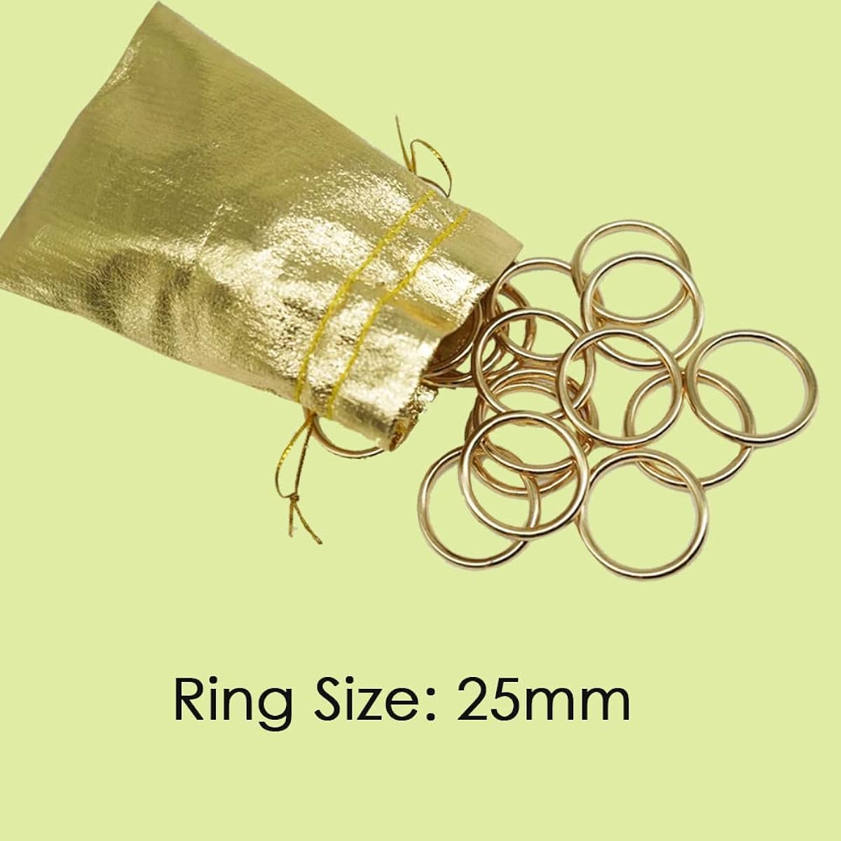 AWEELON 24pcs Gold Round Power Rings Game Figure Display Dream Catcher Rings with Gold Cloth Bag