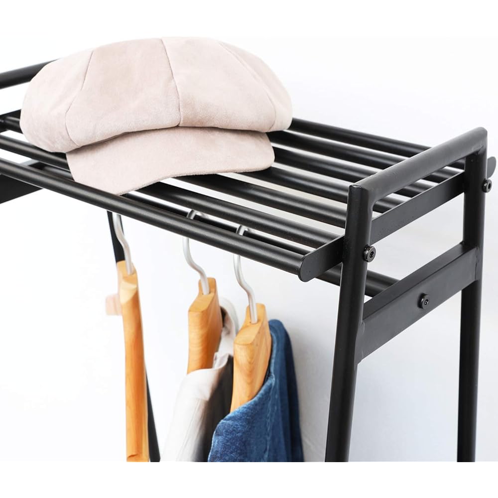 Shirai Sangyo Hanger Rack Clothes Storage Width 48.3 Height 149.9 Depth 44.6cm RNT-1550 Rinatura